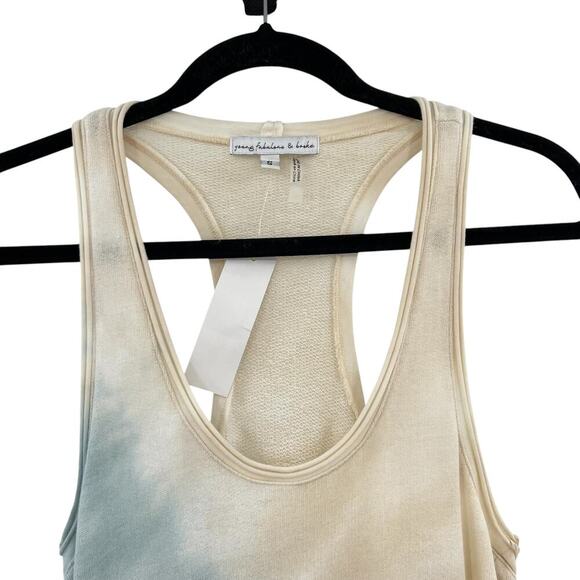 Young Fabulous & Broke Eberhart Tie-Dye Jumpsuit Blue Cream Size Small - Picture 3 of 15
